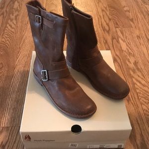 Hush Puppies Knox Brown Leather Boots Sz 10